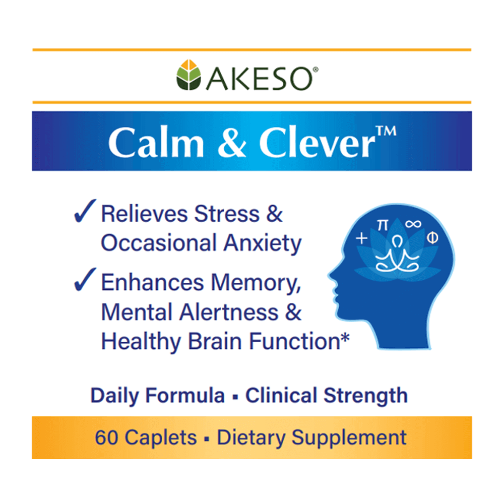 Calm & Clever benefits. 60 caplet dietary supplement.