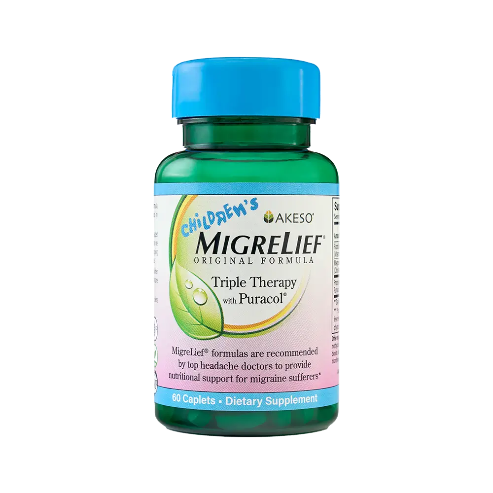 A bottle of Children's MigreLief.