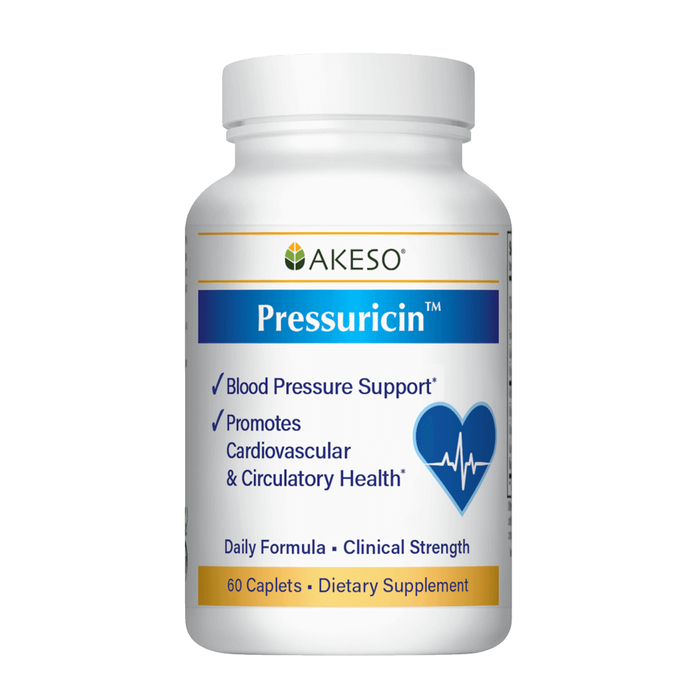 Akeso's Pressuricin Supplement. 60 caplet dietary supplement.