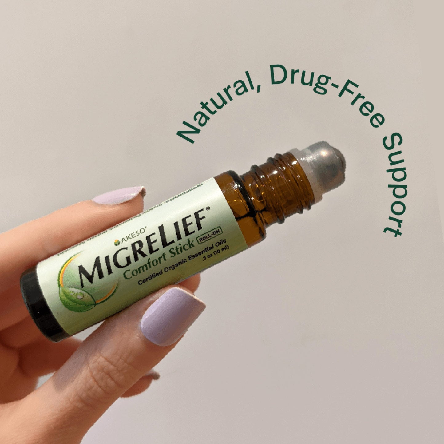 MigreLief Comfort Stick natural, drug-free support.