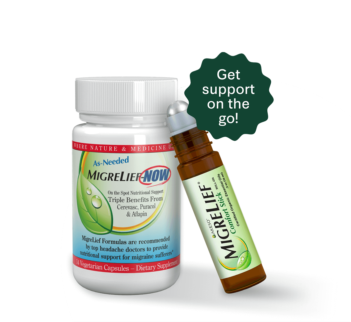 MigreLief Kit Mini: Includes MigreLief Comfort Stick, and MigreLief-NOW.