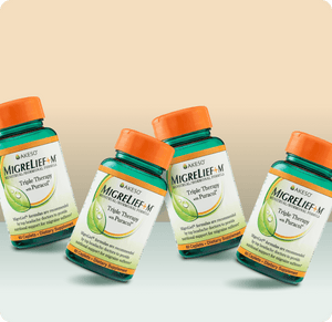 Four bottles of MigreLief+ M
