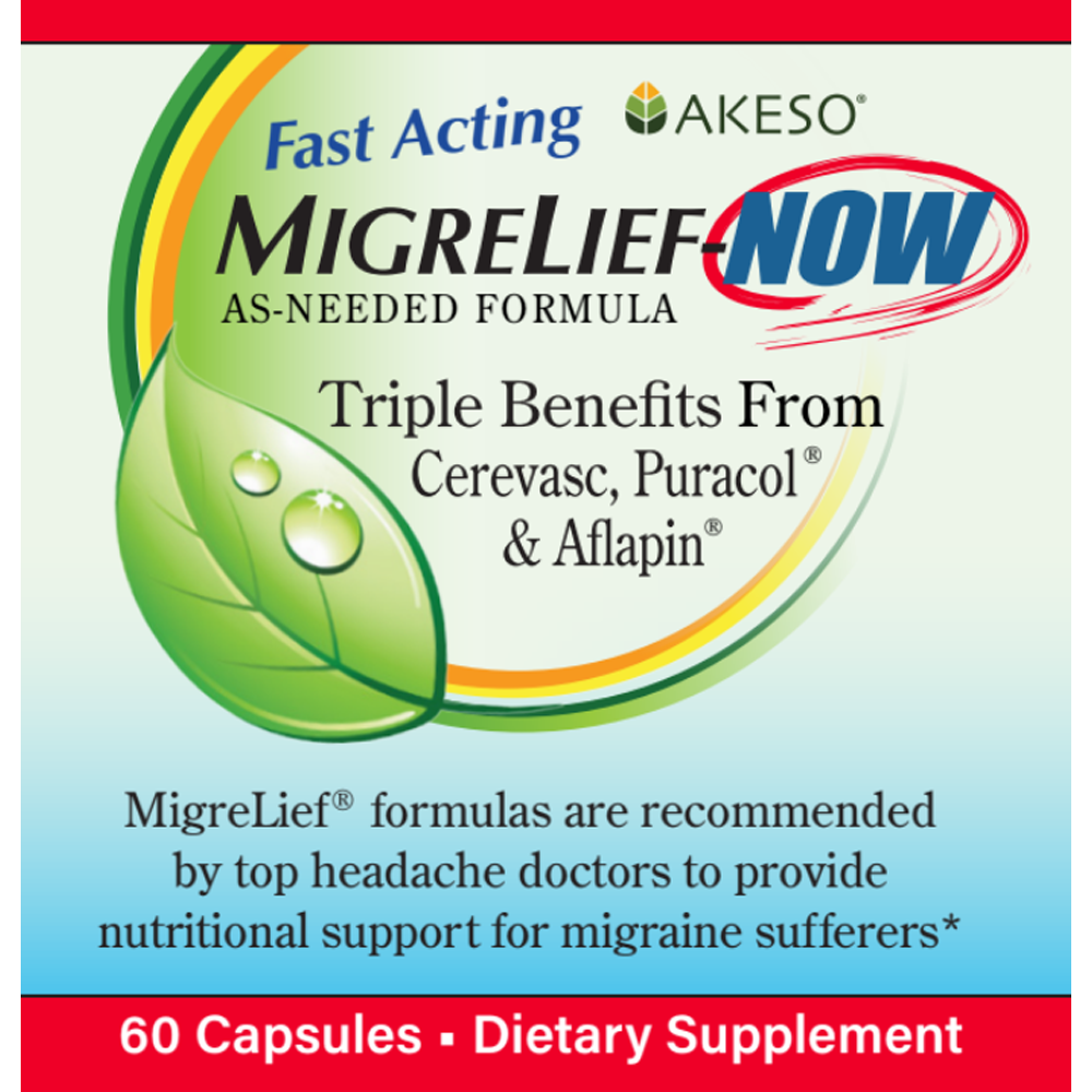 MigreLief-NOW front product label.