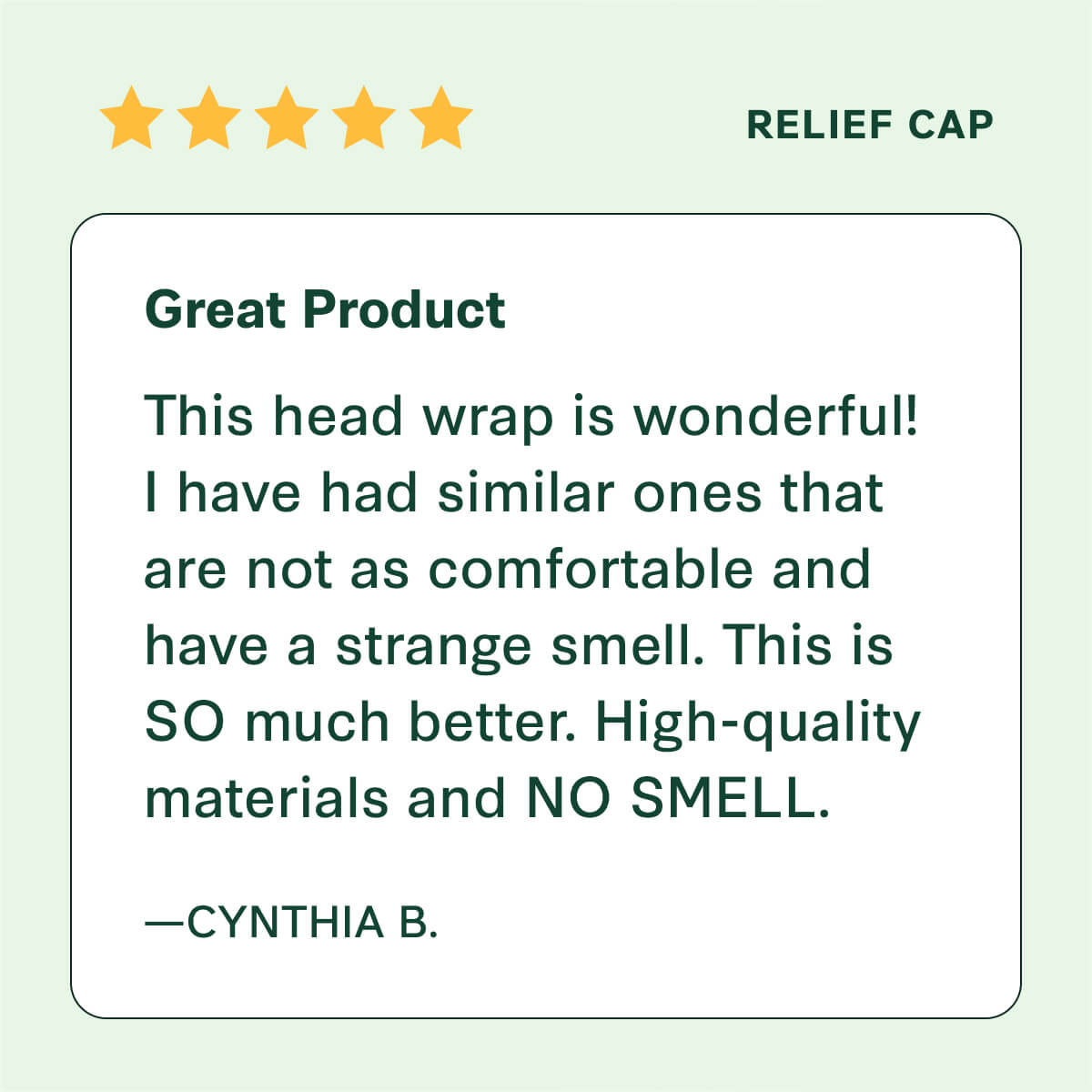 Review of the MigreLief Cap.