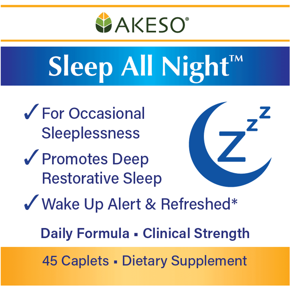 Sleep All Night benefits. 45 caplet dietary supplement. 